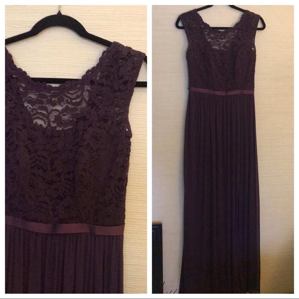 Long Plum David’s Bridal Size 6